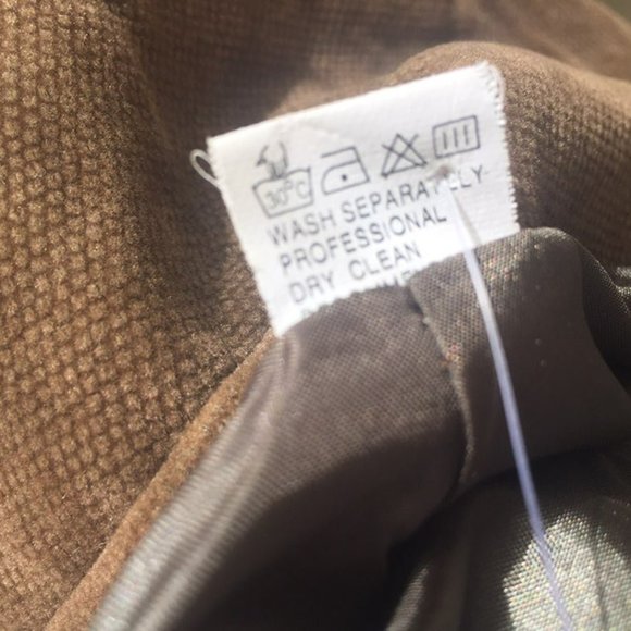 NWOT Khaki Blazer Jacket Two Buttons Embroidered Beaded - Picture 9 of 9